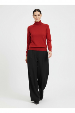 Демисезонный вязаный свитер с регланом и двойной стойкой Полесье С3316-15 5С1754-Д43 158,164 красный_минерал - фото 4