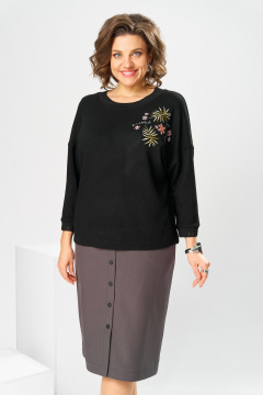 Джемпер, юбка Romanovich Style 2-2045 графит - фото 5