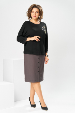 Джемпер, юбка Romanovich Style 2-2045 графит - фото 2