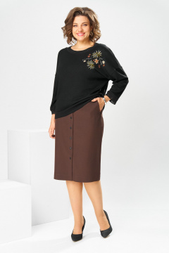 Джемпер, юбка Romanovich Style 2-2045 коричневый - фото 3