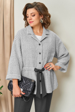 Блуза, брюки, жакет VOLNA 1441 серо-графитовый - фото 4