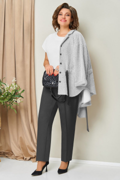 Блуза, брюки, жакет VOLNA 1441 серо-графитовый - фото 2