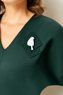 Платье VOLNA 1443 бутылочно-зеленый - фото 3