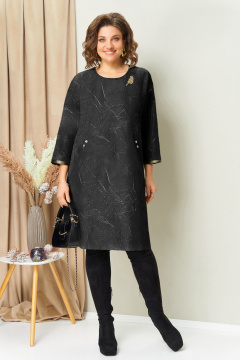 Платье VOLNA 1453 черный - фото 4