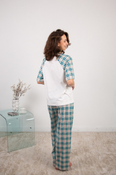 Брюки, майка Купалинка 40100G.158-164 к.экрю,клетка - фото 2