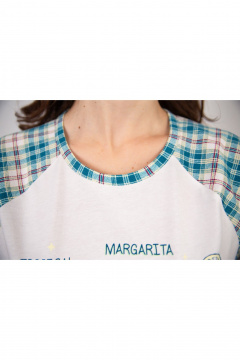 Брюки, майка Купалинка 40100G.158-164 к.экрю,клетка - фото 3