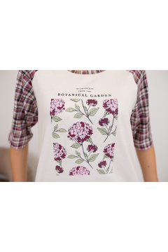 Брюки, майка Купалинка 40101G.158-164 к.ваниль,клетка - фото 4