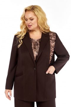 Блуза, брюки, жакет БагираАнТа 1084 шоколад - фото 5