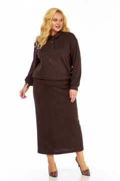 Джемпер, юбка БагираАнТа 1083 шоколад - фото 2