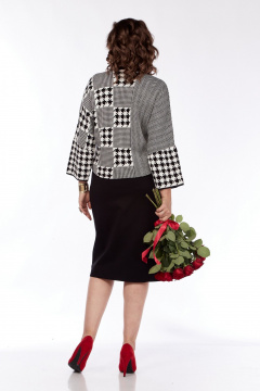 Джемпер, юбка Grace for you 237 черно-белый - фото 5