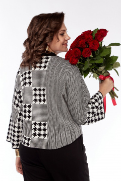 Джемпер, юбка Grace for you 237 черно-белый - фото 3