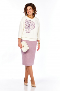 Джемпер, юбка Grace for you 273 розовый - фото 2