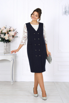 Сарафан Ninele 7443 темно-синий - фото 4