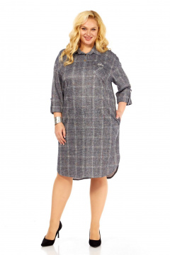 Брюки, джемпер СиБон 0169 серый_клетка - фото 1