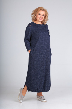 Платье СиБон 0182 синий - фото 2