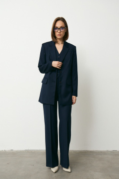 Брюки, жакет Luitui R4048 темно-синий - фото 5