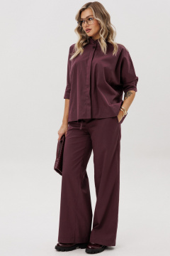 Блуза, брюки Ma Vie М-5806 бордовый - фото 1