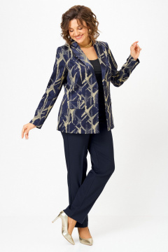 Жакет БелЭльСтиль 412-3_14_22 синий+золото - фото 4