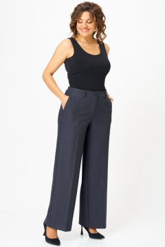 Брюки БелЭльСтиль 601-3_08_22 серо-синяя клетка - фото 1