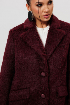 Пальто Mislana 1148 бордовый - фото 5