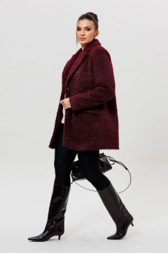Пальто Mislana 1148 бордовый - фото 3