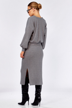 Джемпер, юбка Faufilure С1552 серый - фото 4