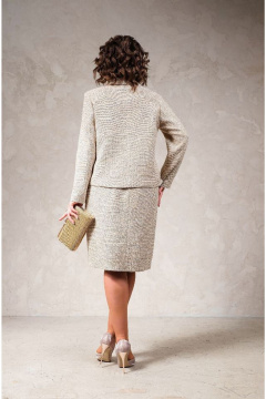 Жакет, юбка Erika Laurent 167 бежевый - фото 2