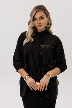 Блуза Ma Vie М-724-1 черный - фото 1