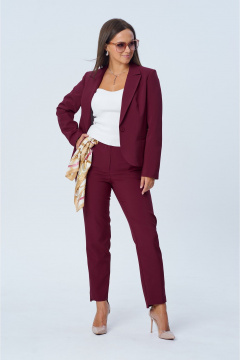 Брюки, жакет Vilena 1003 бургунди - фото 2