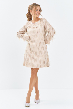 Платье Euromoda 648 бежевый - фото 1