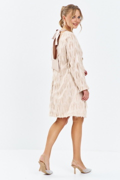 Платье Euromoda 648 бежевый - фото 2