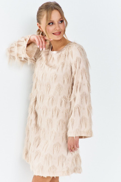 Платье Euromoda 648 бежевый - фото 3