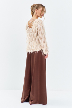 Брюки, джемпер Euromoda 663 беж/коричневый - фото 3