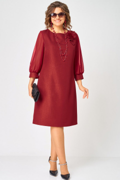 Платье EVA GRANT 7310D красный - фото 4
