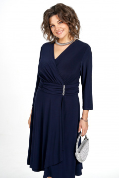 Платье Alani Collection 2477 синий - фото 5