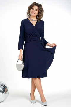 Платье Alani Collection 2477 синий - фото 4