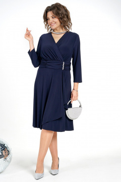 Платье Alani Collection 2477 синий - фото 2