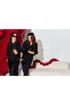 Блуза, юбка Vittoria Queen 26243 черный - фото 5