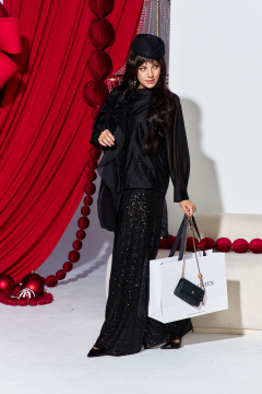 Блуза, брюки, топ Vittoria Queen 26853 черный - фото 4