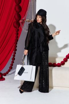 Блуза, брюки, топ Vittoria Queen 26853 черный - фото 2