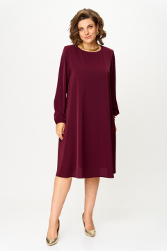 Платье БАГРЯНИЦА 3173 бордовый - фото 1
