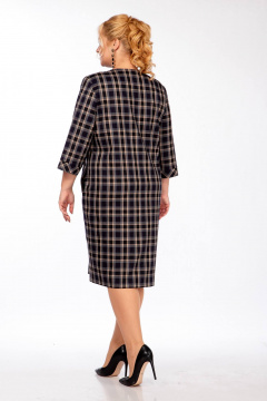 Платье СиБон 0230 клетка_черный - фото 2