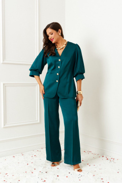 Брюки, жакет Beautiful&Free 6382 изумруд - фото 4