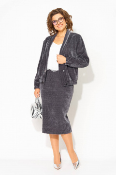 Жакет, юбка Liliana 1487 графит - фото 2