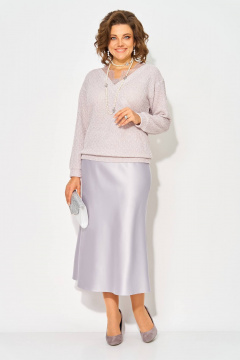 Джемпер, юбка Liliana 1494К жемчужно-лиловый - фото 3