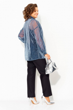 Блуза, брюки Liliana 1496БрПн синий+черный - фото 3