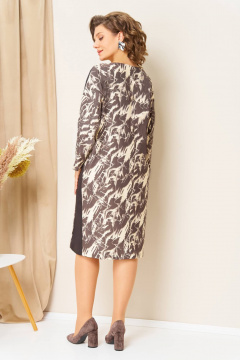 Платье VOLNA 1452 шоколадно-бежевый - фото 2