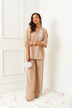 Блуза, брюки Beautiful&Free 6396 латте - фото 5