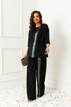 Блуза, брюки Beautiful&Free 6396 черный - фото 1