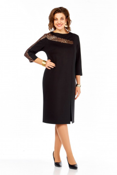 Платье Ольга Стиль С-798 черный - фото 3
